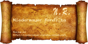 Niedermayer Renáta névjegykártya