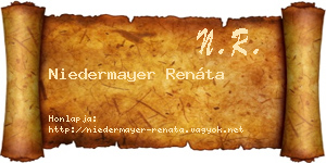 Niedermayer Renáta névjegykártya