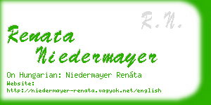 renata niedermayer business card